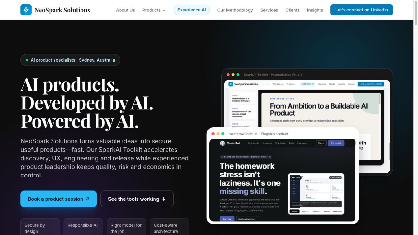 NeoSpark Solutions website