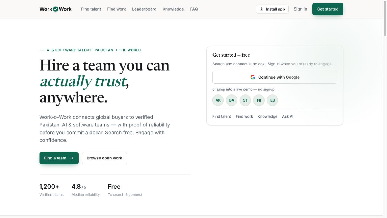 WorkoWork website